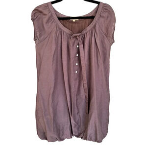 A Line Women's Brown Mini Sack Dress Cinched Bottom Size Small